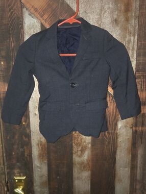 Crewcuts Boys' Dark Blue Blazer - Single-Button Sport Coat